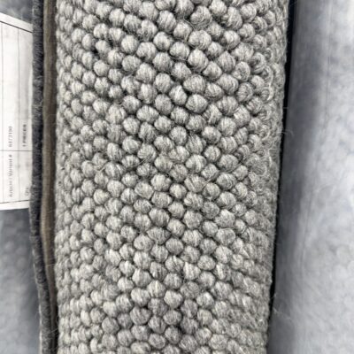EX DISPLAY WOOL LOOP RUG, 240CM X 330CM, HAND WOVEN, SLATE, RRP99
