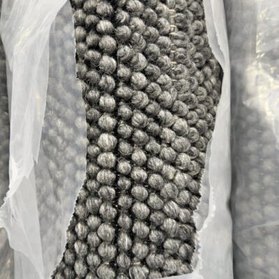 EX DISPLAY WOOL LOOP RUG, 200CM X 290CM, HAND WOVEN, SLATE, RRP99