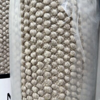 EX DISPLAY WOOL LOOP RUG, 200CM X 290CM, HAND WOVEN, BEIGE, RRP99