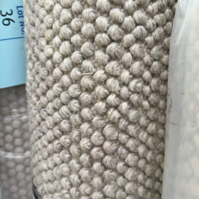 EX DISPLAY WOOL LOOP RUG, 200CM X 290CM, HAND WOVEN, BEIGE, RRP99