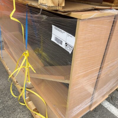 SECOND HAND OFFICE FURNITURE - PALLET OF LAMINATE BOOKCASES, SOLD AS IS