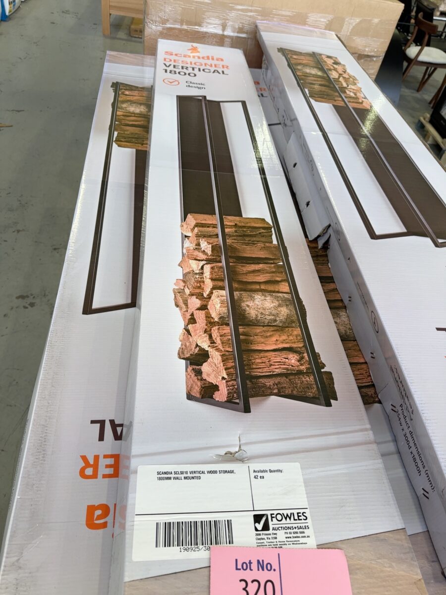 SCANDIA SCLS010 VERTICAL WOOD STORAGE, 1800MM WALL MOUNTED