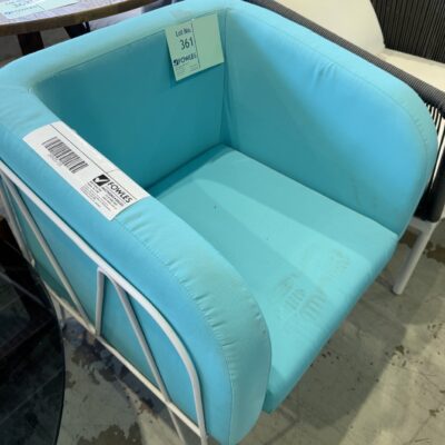 EX STAGING - BLUE OUTDOOR CHAIR SOLD AS IS