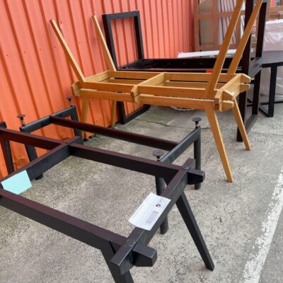 LOT OF ASSORTED TABLE BASES SOLD AS IS