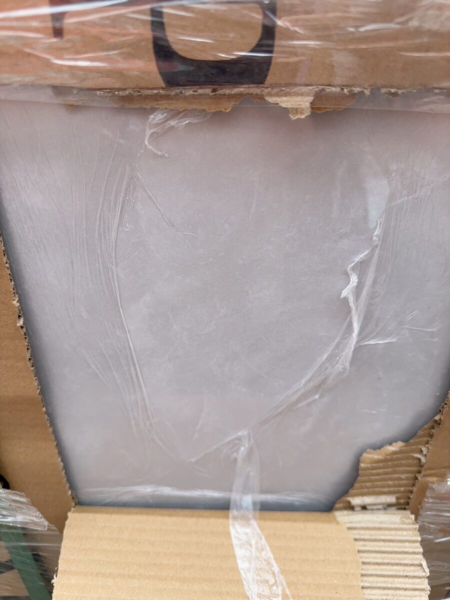 PALLET OF 600MM X 1200MM GREY GLOSS TILE 612T116