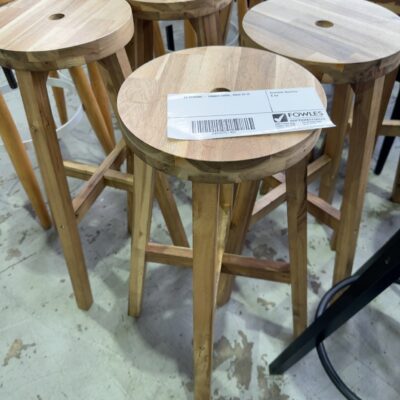EX STAGING - TIMBER STOOL, SOLD AS IS