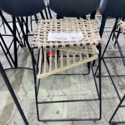 EX STAGING - WOVEN BAR STOOL, SOLD AS IS