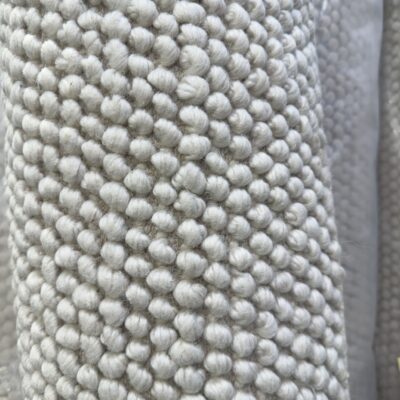 EX DISPLAY IVORY WOOL LOOP RUG 240CM X 330CM RRP99