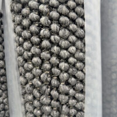 EX DISPLAY WOOL LOOP RUG, HAND WOVEN, SLATE, 240CM X 330CM, RRP99