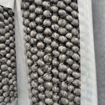 EX DISPLAY WOOL LOOP RUG, HAND WOVEN, SLATE, 240CM X 330CM, RRP99