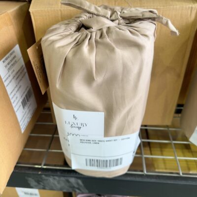 NEW KING SIZE 1000TC SHEET SET - COTTON/POLYSTER, LINEN