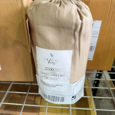 NEW QUEEN SIZE 1000TC SHEET SET - COTTON/POLYSTER, LINEN