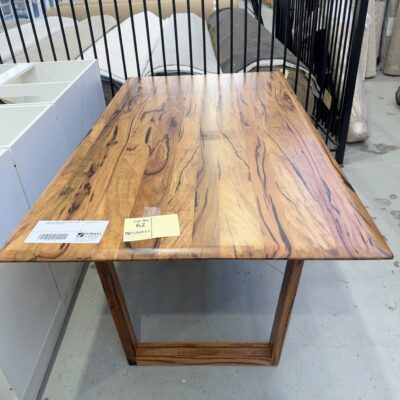 EX DISPLAY JINDALEE MARRI TIMBER 1800MM DINING TABLE, SOLD AS IS