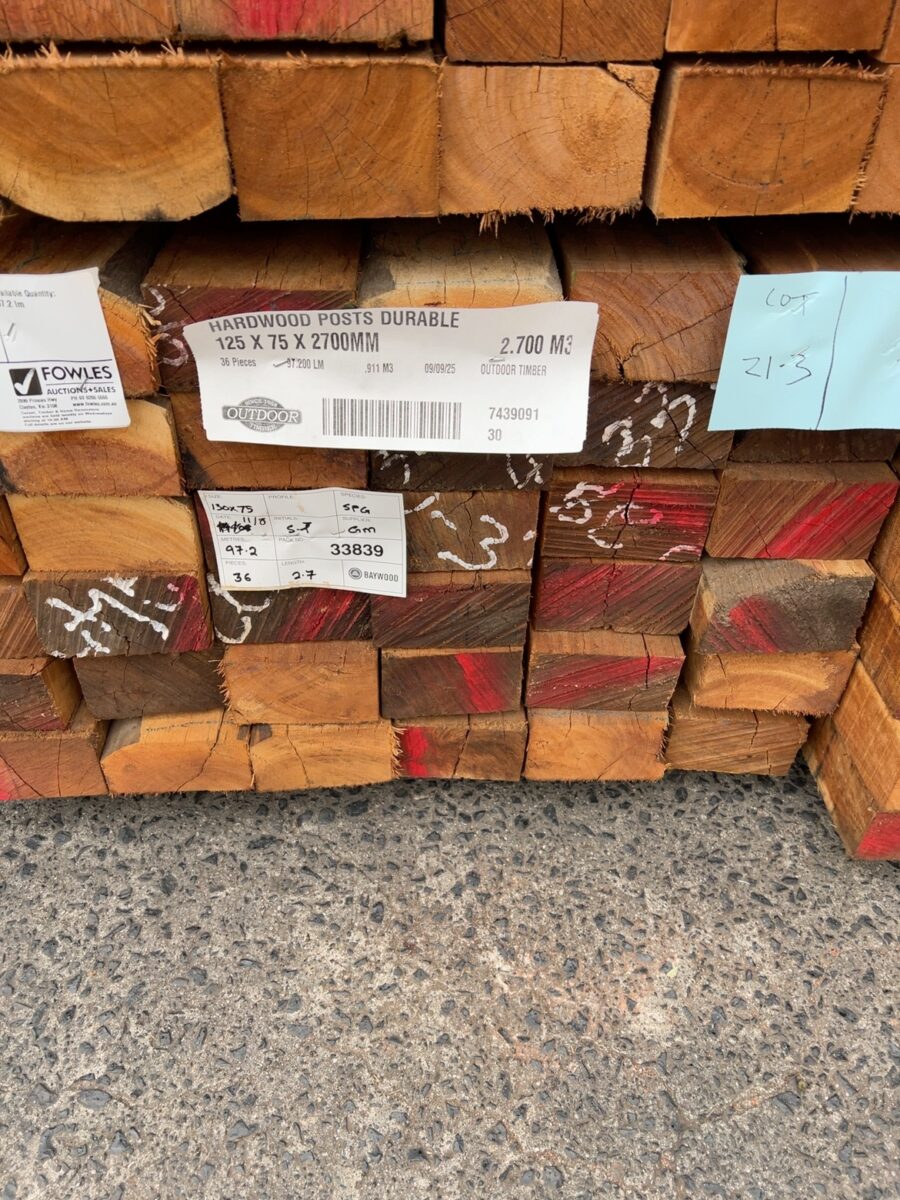 125X75 HARDWOOD POSTS-36/2.7