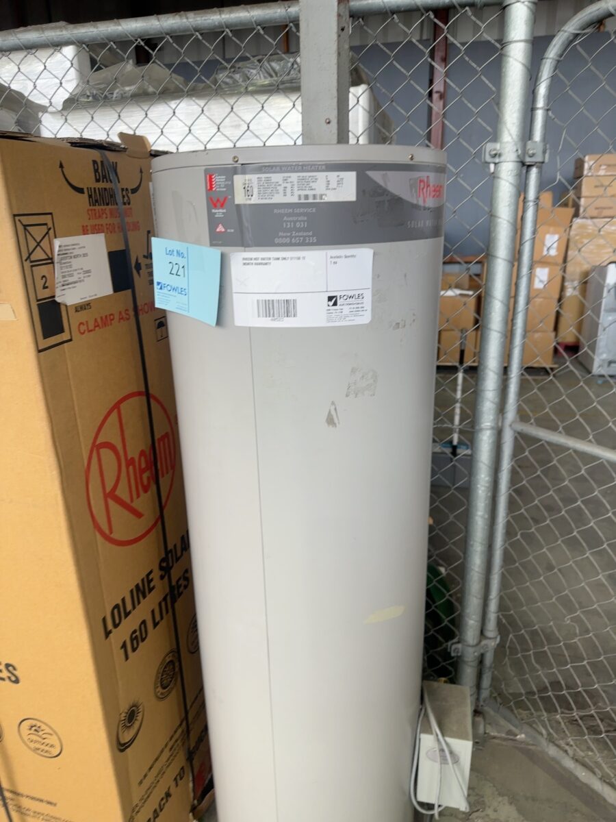 RHEEM HOT WATER TANK ONLY 511160 12 MONTH WARRANTY