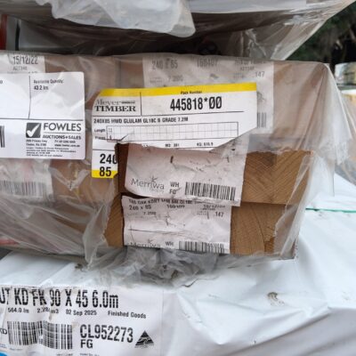 240X85 GL10 LAMINATED HARDWOOD BEAMS-6/7.2