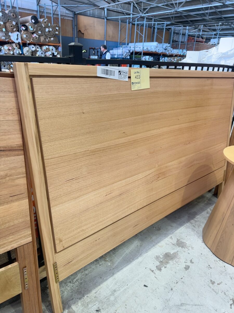 EX DISPLAY TIMBER KING SIZE HEADBOARD ONLY, SOLD AS IS