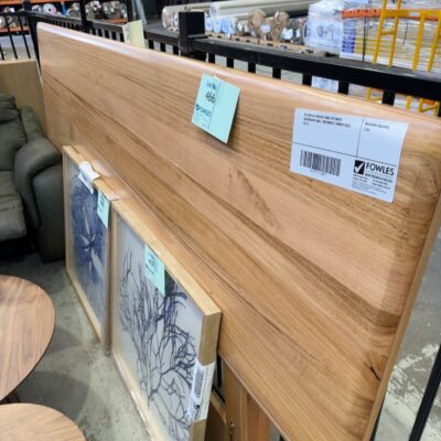 EX DISPLAY MALIBU KING EXTENDED HEADBOARD ONLY, MESSMATE TIMBER SOLD AS IS