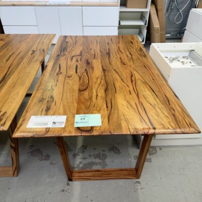 EX DISPLAY JINDALEE MARRI TIMBER 1800MM DINING TABLE, SOLD AS IS