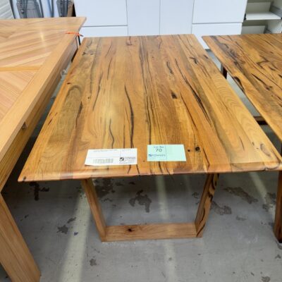 EX DISPLAY JINDALEE MARRI TIMBER 1800MM DINING TABLE, SOLD AS IS