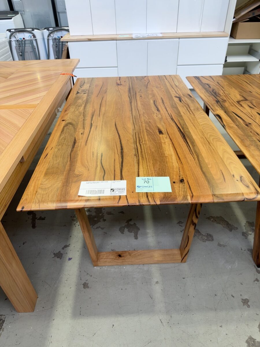 EX DISPLAY JINDALEE MARRI TIMBER 1800MM DINING TABLE, SOLD AS IS