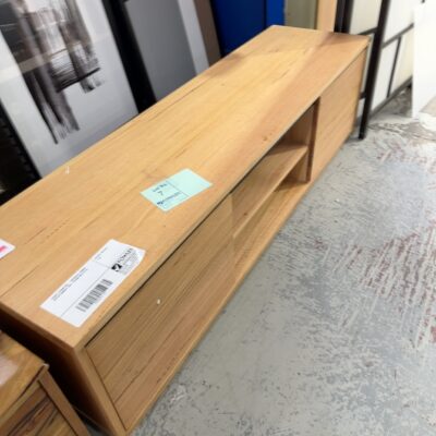SAMPLE FURNITURE - MESSMATE TIMBER ENTERTAINMENT UNIT 1700MM SOLD AS IS