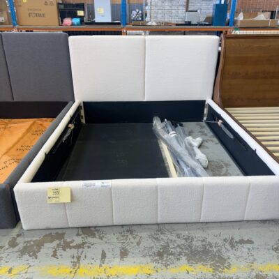 SAMPLE BEDS - FAWN KING BED, CREAM SOLD AS IS