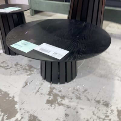 SAMPLE FURNITURE - TINA COFFEE TABLE, 800MM, ASH TIMBER, BLACK STAIN SOLD AS IS
