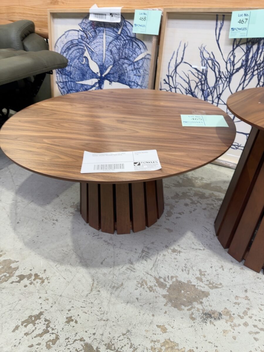 SAMPLE FURNITURE - TINA COFFEE TABLE, 800MM, WALNUT NATURAL SOLD AS IS