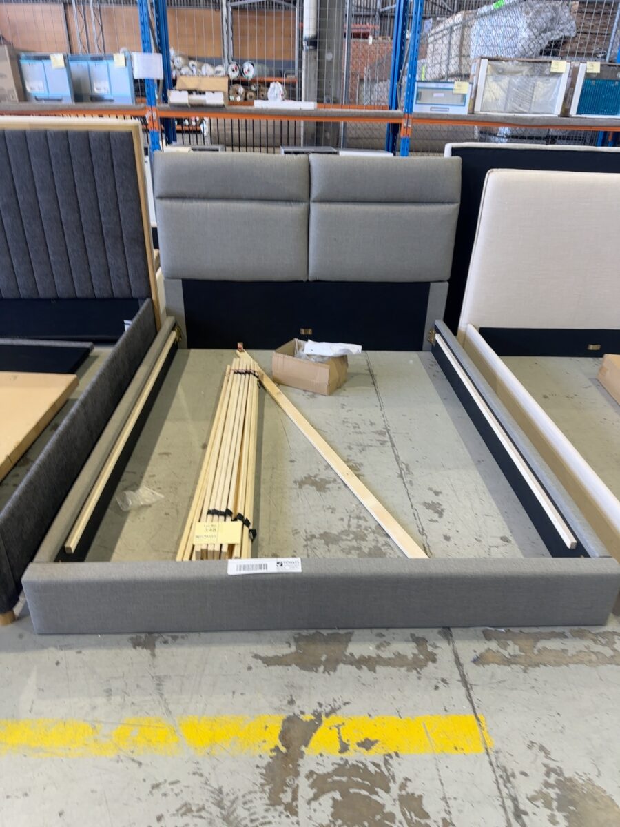 SAMPLE FURNITURE - COLBY QUEEN BEDFRAME SOLD AS IS