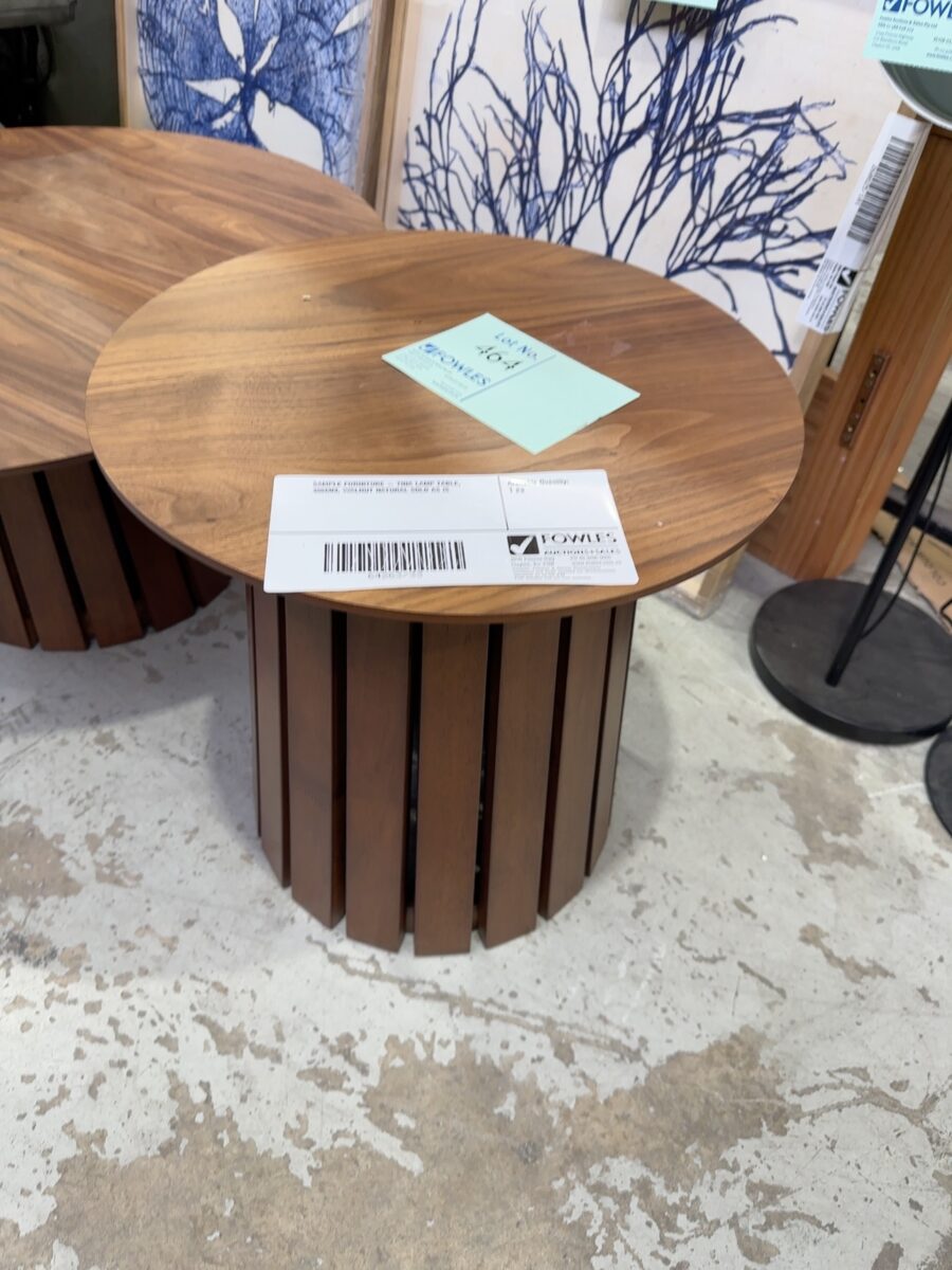 SAMPLE FURNITURE - TINA LAMP TABLE, 480MM, WALNUT NATURAL SOLD AS IS