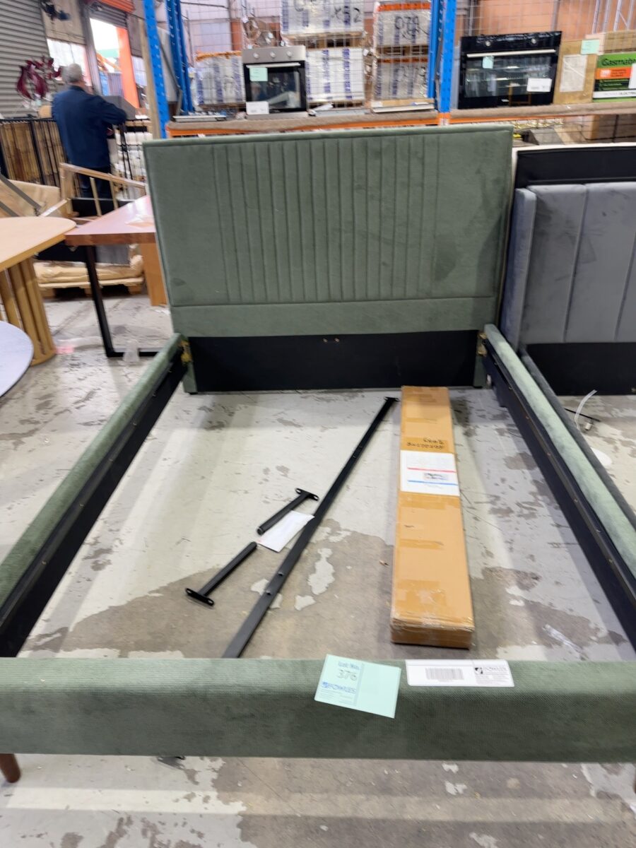 SAMPLE BEDFRAME - PARLEY QUEEN SIZE BEDFRAME SOLD AS IS