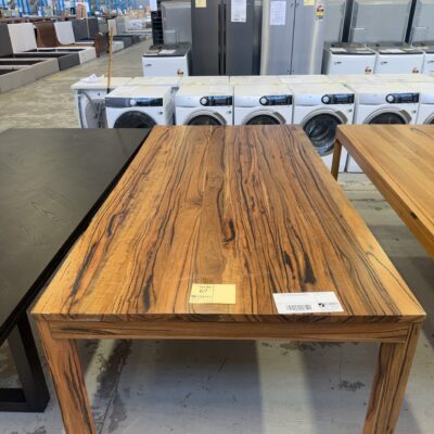 EX DISPLAY DUNSBOROUGH 2400MM MARRI NATURAL TIMBER DINING TABLE, SOLD AS IS