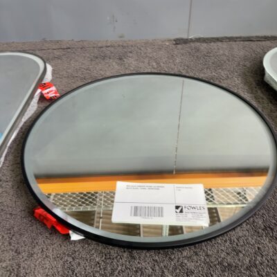 NEW AULIC WINDSOR ROUND LED MIRROR, MATTE BLACK, 700MM, LMWIN700MB