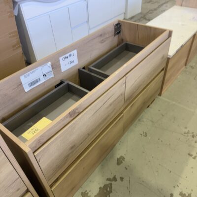 NEW MAX WALL HUNG 1200MM FINGER PULL VANITY CABINET - CABINET ONLY CAWH10-1200