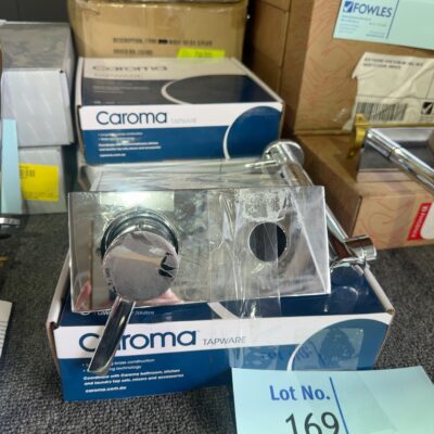 CAROMA LIANO CHROME BASIN MIXER WITH SPOUT, WALL MOUNT, 96183C5A