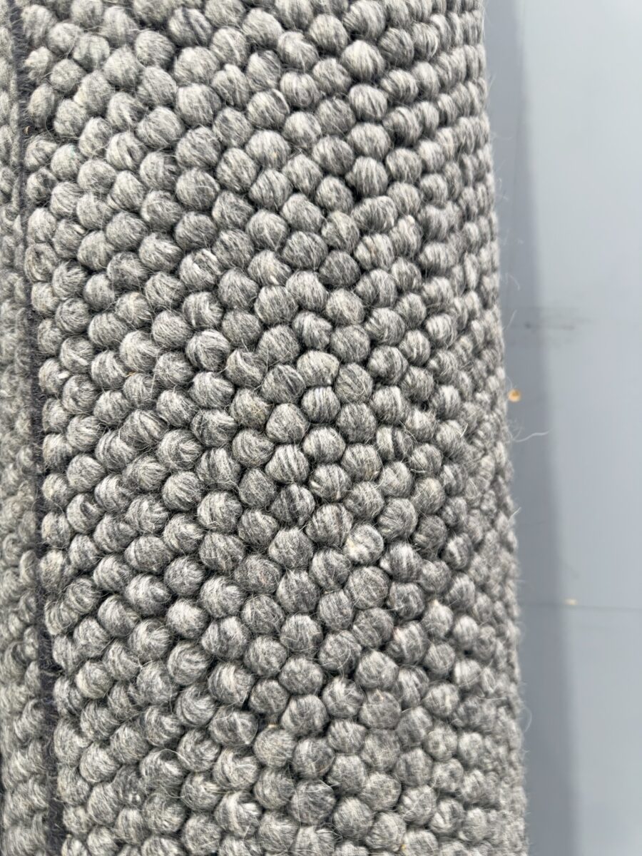 EX DISPLAY SLATE WOOL LOOP RUG 240CM X 330CM RRP$1999