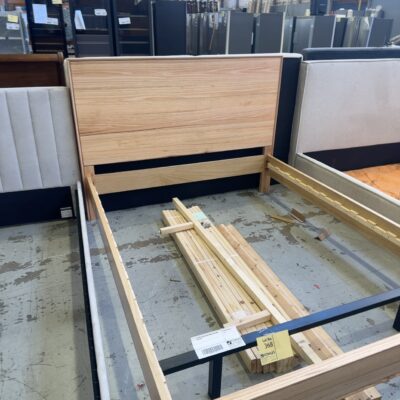 EX DISPLAY NOAH QUEEN TIMBER BEDFRAME, SOLD AS IS