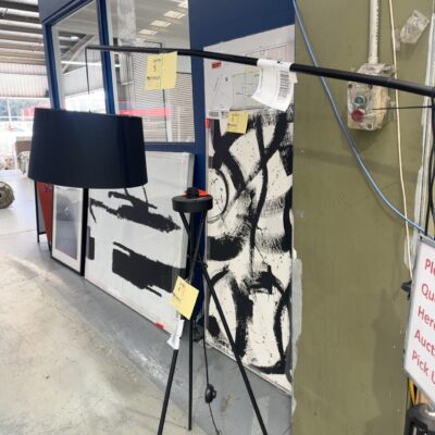 EX HIRE - CURVED EXTENDED FLOOR LAMP SOLD AS IS