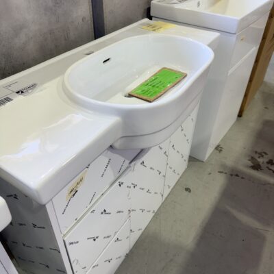 1000MM GLOSS WHITE VANITY WITH CERAMIC TOP VPB1000-144