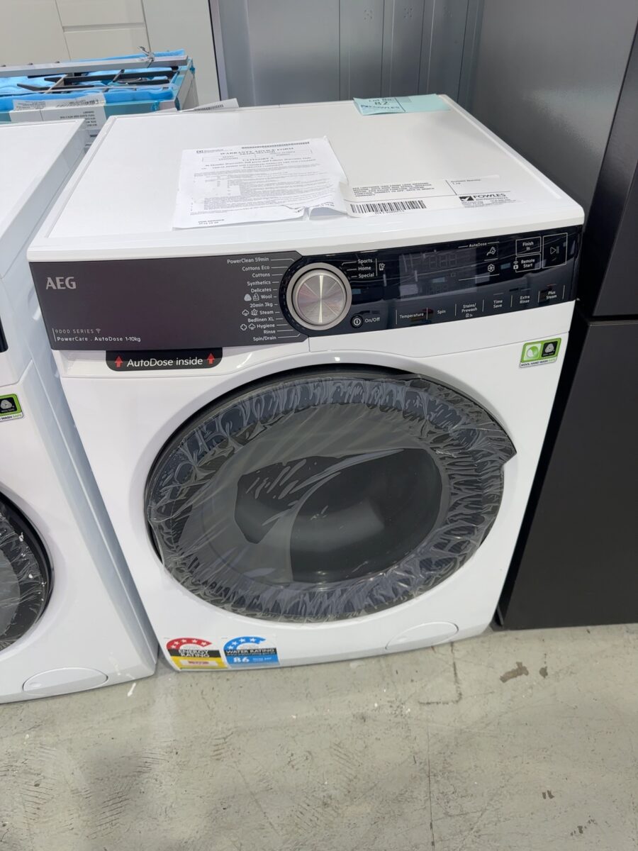 AEG LO9516O8Q 10KG FRONT LOAD WASHING MACHINE, AUTO DOSE 9000 SERIES, INVERTER MOTOR, PRO STEAM FUNCTION, HYGIENE FUNCTION, CONNECT TO APP, WITH 36 MONTH WARRANTY
