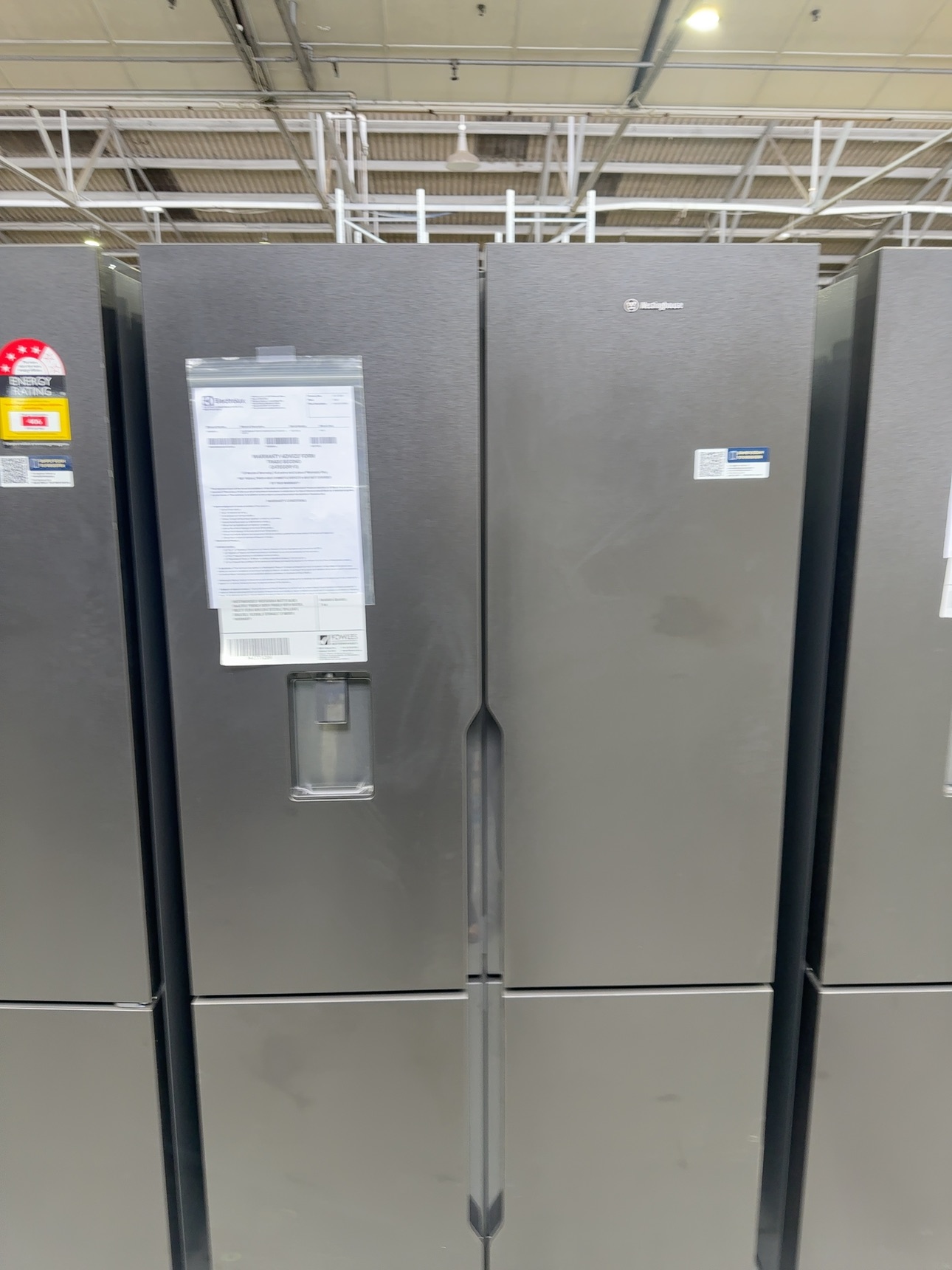 WESTINGHOUSE WQE5650BA MATTE BLACK 564LITRE FRENCH DOOR FRIDGE WITH WATER, MULTI FLOW AIRFLOW SYSTEM, SPILLSAFE SHELVES, FLEXIBLE STORAGE 12 MONTH WARRANTY WESTINGHOUSE WQE5650BA MATTE BLACK 564LITRE FRENCH DOOR FRIDGE WITH WATER, MULTI FLOW AIRFLOW SYSTEM, SPILLSAFE SHELVES, FLEXIBLE STORAGE 12 MONTH WARRANTY