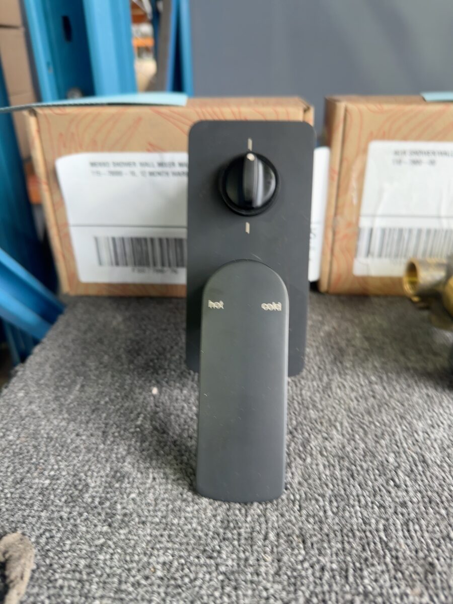 MEKKO SHOWER WALL MIXER MATTE BLACK 115-78000-10, 12 MONTH WARRANTY