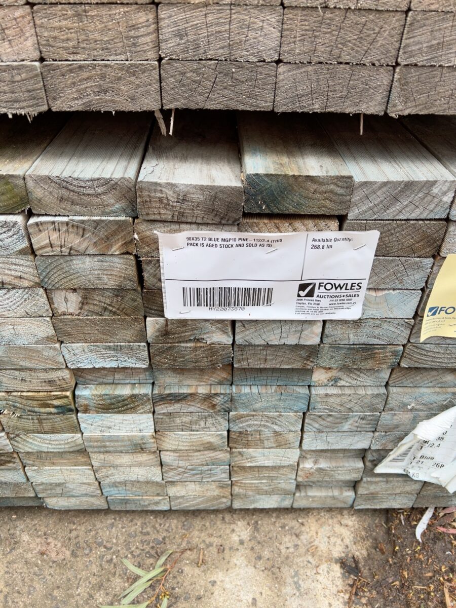 90X35 T2 BLUE MGP10 PINE-112/2.4 (THIS PACK IS AGED STOCK AND SOLD AS IS)