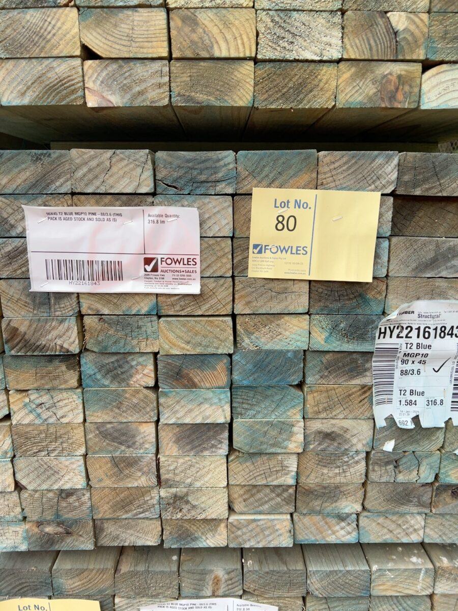 90X45 T2 BLUE MGP10 PINE-88/3.6 (THIS PACK IS AGED STOCK AND SOLD AS IS)