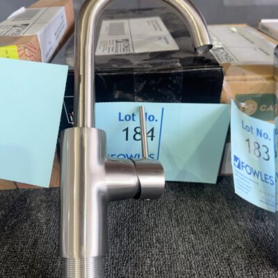 NEW GOOSENECK SINK MIXER, NEOPERL AERATOR, 5 STAR, BRUSHED NICKEL, HYB88-205-BN