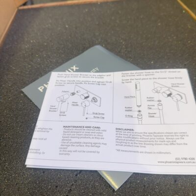 PHOENIX VIVID SLIMLINE MATTE BLACK WALL SHOWER SYSTEM VS7490-10