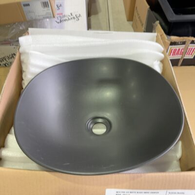 NEW POD 420 MATTE BLACK ABOVE COUNTER BOWL, VA13.22