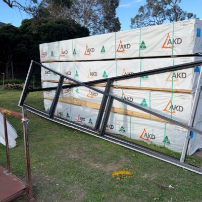 LARGE UNGLAZED ALUMINIUM WINDOW FRAMES