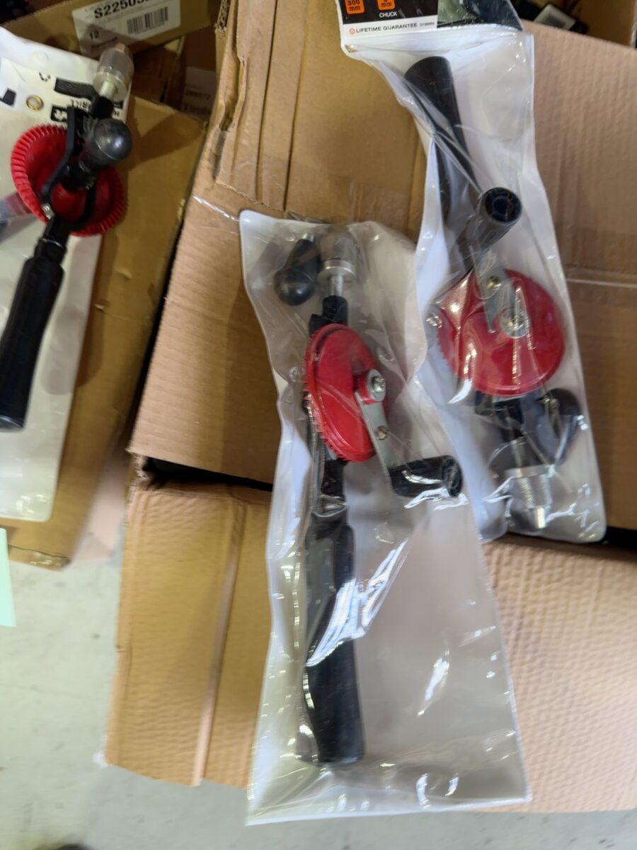 PALLET OF HAND DRILLS & SCREWDRIVERS SOLD AS IS